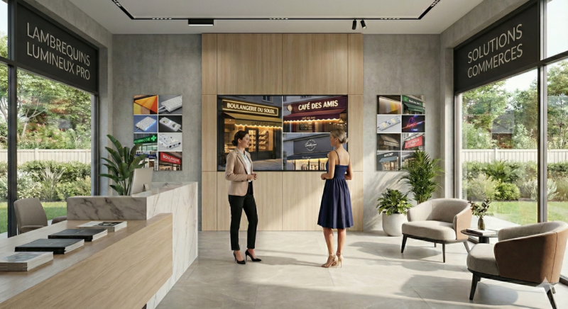 Création de lambrequin lumineux pour professionnels