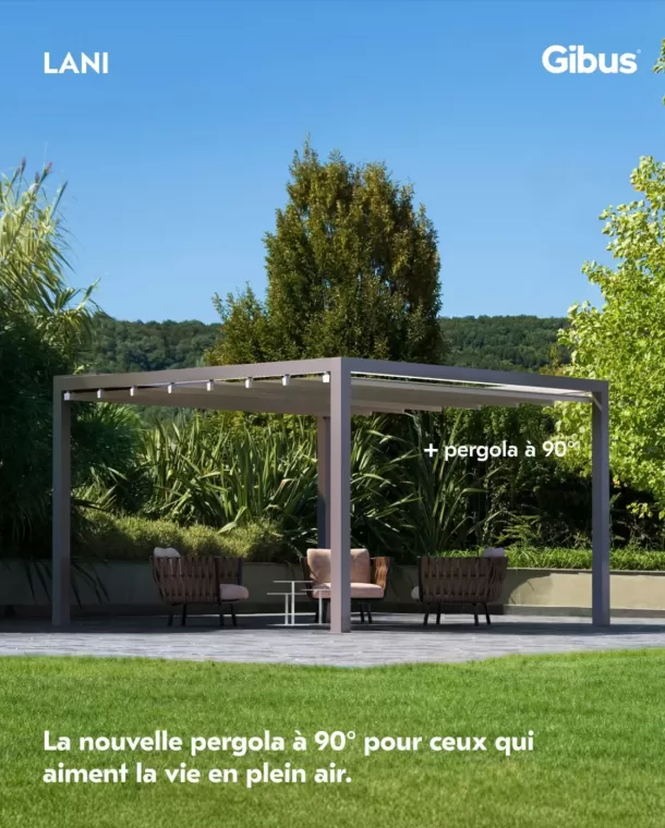 Découvrez la nouvelle pergola à toile rétractable Lani de Gibus, exclusive chez Nova Stores, Mérignac, NOVA STORES