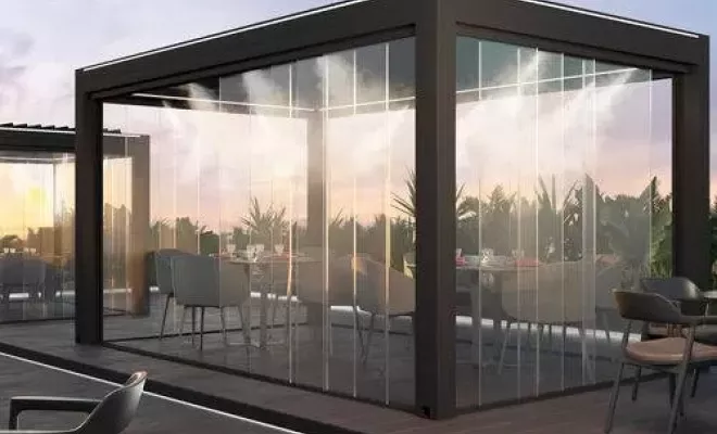 BRUMISATEUR MISTING SISTEM SUR PERGOLA BIOCLIMATIQUE GIBUS, Mérignac, NOVA STORES