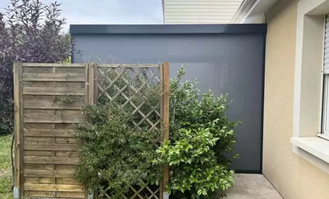Installation d’une Pergola Bioclimatique à lames orientables en aluminium et sur mesure chez Nova-Stores à Saint Médard en Jalles, Mérignac, NOVA STORES