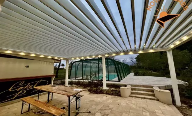 Vente et installation d’une pergola Bioclimatique Gibus à Langon, Mérignac, NOVA STORES